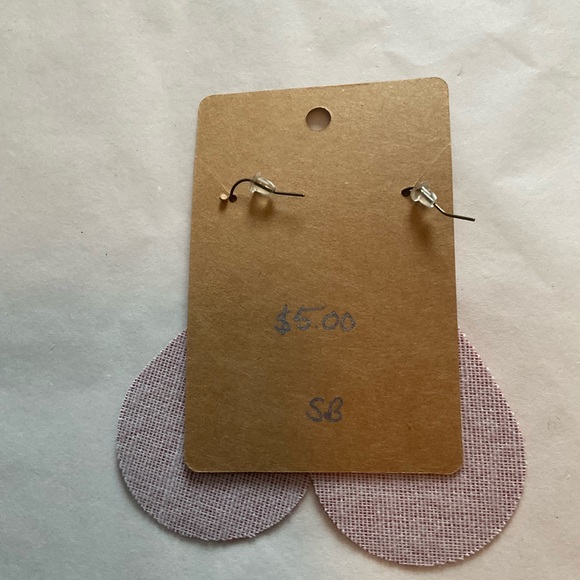 Plaid Teardrop Earrings - Red and Black - Picture 2 of 4